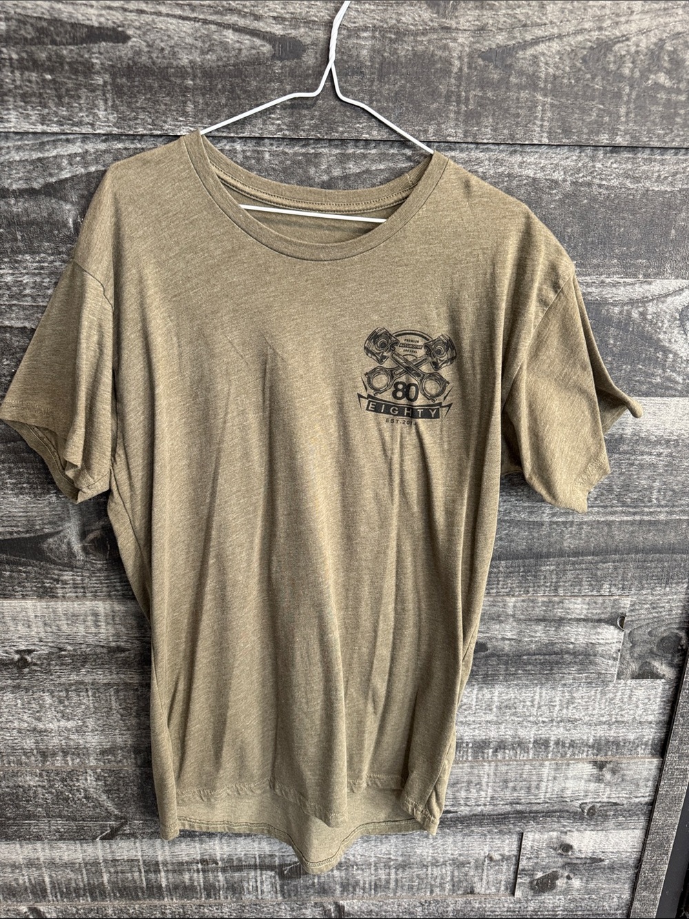 Logo Men's Olive Crew T-Shirt